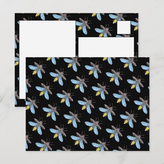 Firefly (schwarz) - Postkarte (Vorne/Hinten)