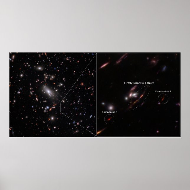 Firefly Sparkle Galaxy Cluster MACS J1423 Poster (Vorne)
