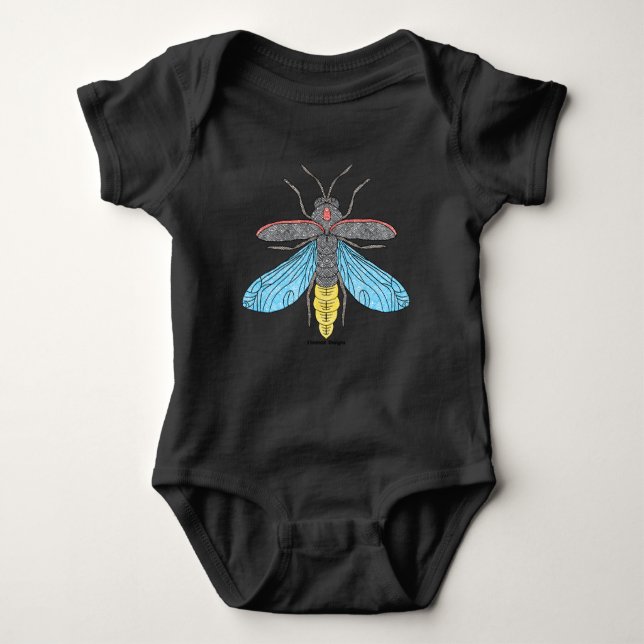 Firefly (vivid) - Baby Bodysuit Baby Strampler (Vorderseite)