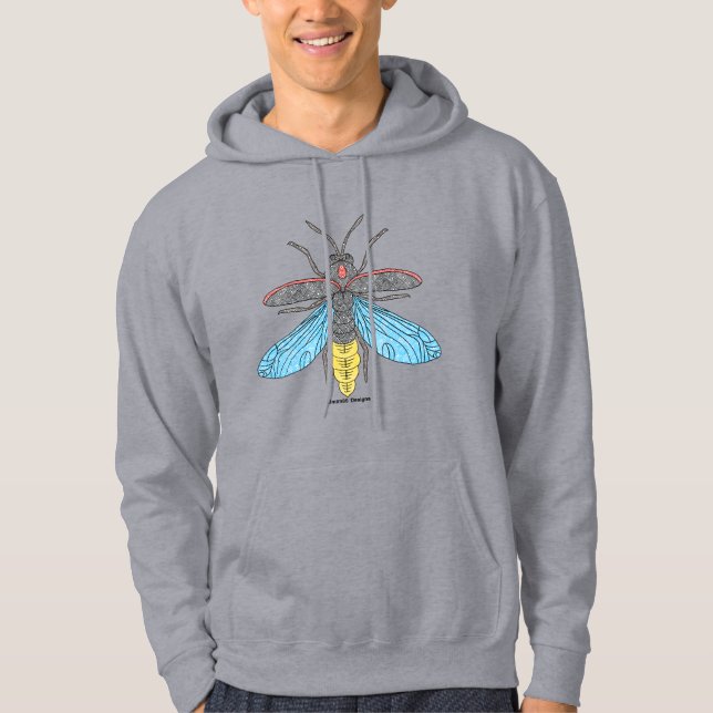 Firefly (vivid) - Männerbekleidung Hoodie (Vorderseite)