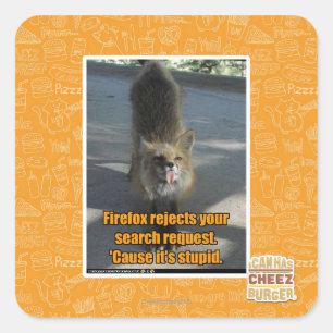 Firefox Ausschüsse Quadratischer Aufkleber