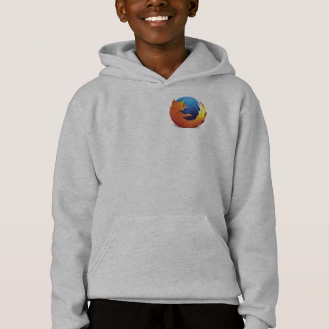 firefox Logo Hoodie (kein Text, Kinder) (Vorderseite)