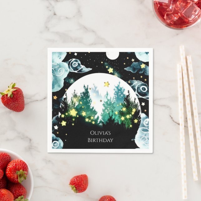 Firefsy Whimsy Woodland Geburtstag Serviette (Beispiel)