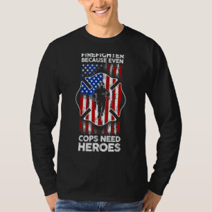 Fireman American Flag Feuerwehrmann T-Shirt