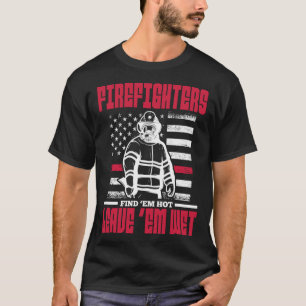 Fireman American Flag Feuerwehrmänner finden Em Ho T-Shirt