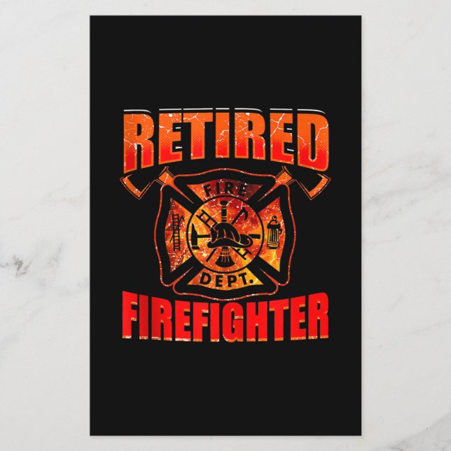 Fireman American Flag Red Line US Feuerwehrmann Flyer (Vorne)