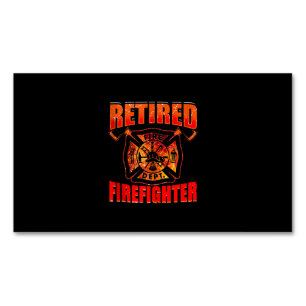 Fireman American Flag Red Line US Feuerwehrmann Magnetische Visitenkarte