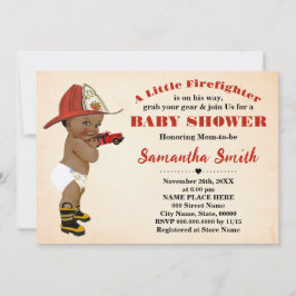 Fireman auf seinem Weg Afrikanisch-Amerikanische B Einladung