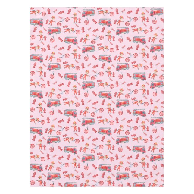 Fireman Birthday Party Tischdecke (Vorderseite)