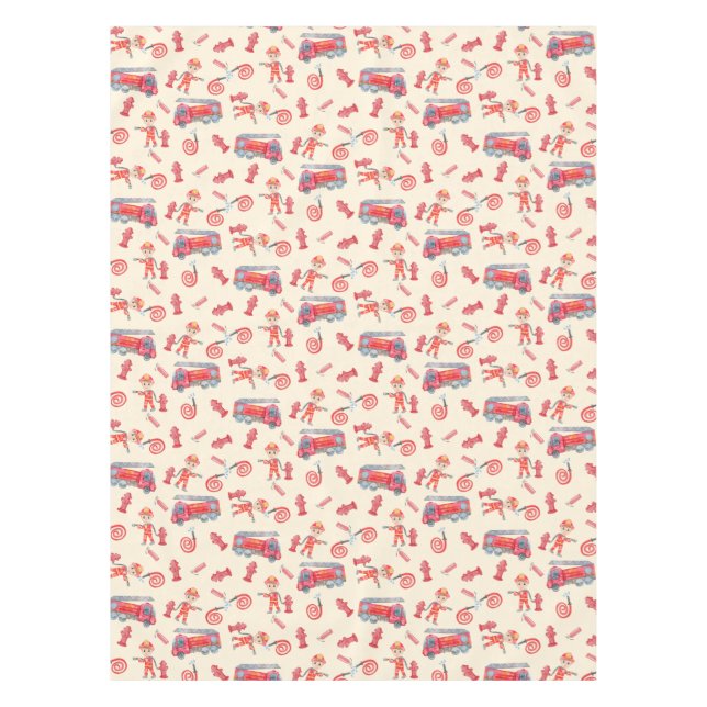 Fireman Birthday Party Tischdecke (Vorderseite)