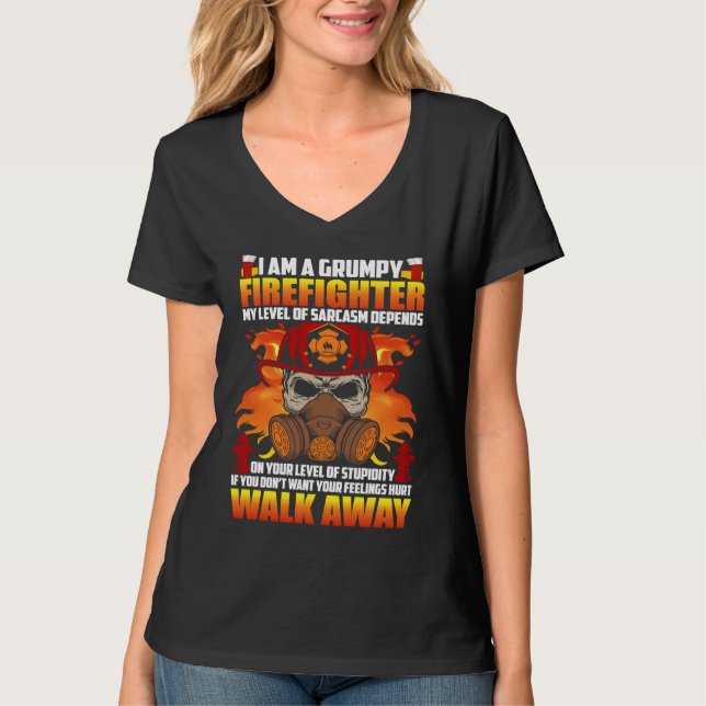 Fireman Cool Graphics Firefighter Plus Größe T-Shirt (Vorderseite)