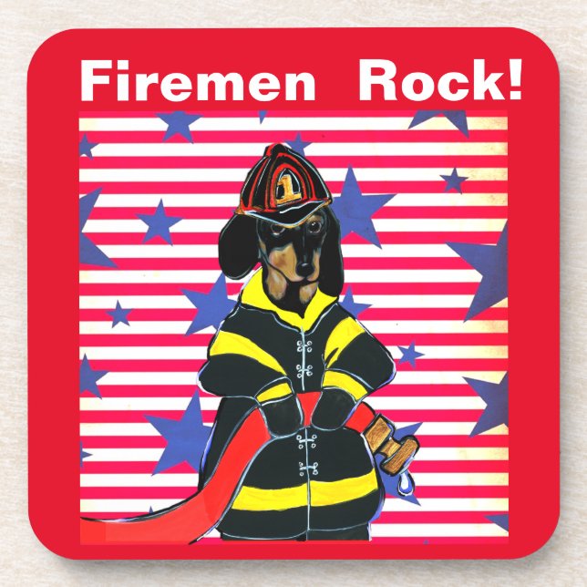 FIREMAN-DACKEL GETRÄNKEUNTERSETZER (Vorderseite)