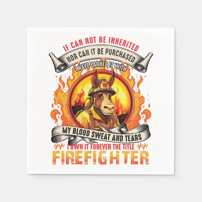 Fireman Donkey Paper Napkin Serviette (Vorderseite)