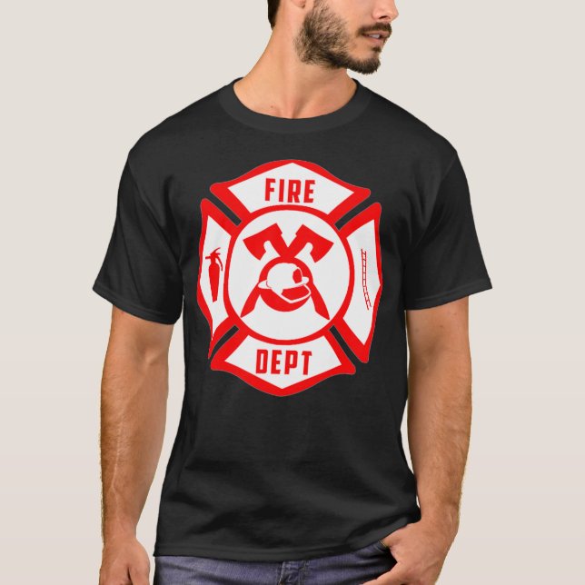 Fireman Fire Rescue EMT Firefighter Uniform T-Shirt (Vorderseite)
