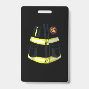 Fireman Firefighter Costume Halloween Ausweis