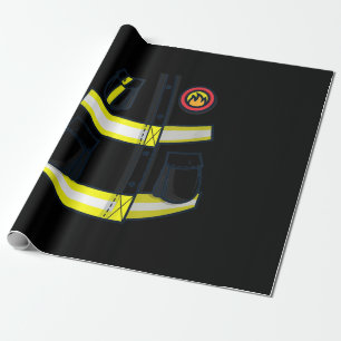 Fireman Firefighter Costume Halloween Geschenkpapier