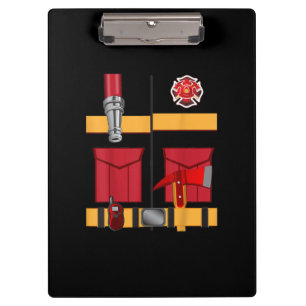 Fireman Firefighter Costume Halloween Klemmbrett