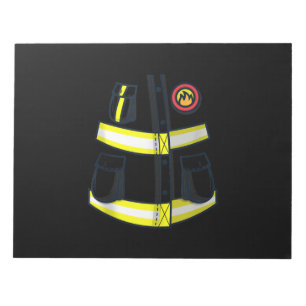 Fireman Firefighter Costume Halloween Notizblock