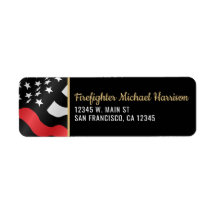 Fireman Firefighter Fire Department Return Address