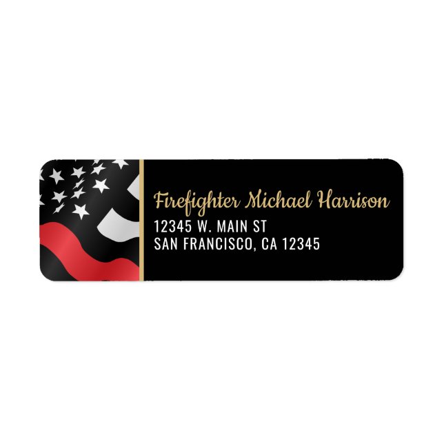 Fireman Firefighter Fire Department Return Address (Vorne)