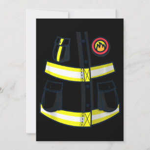 Fireman Firefighter Kostüm Halloween Easy Cosplay Einladung