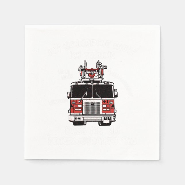 Fireman Firefighting Firetruck Firefighter Gift Serviette (Vorderseite)