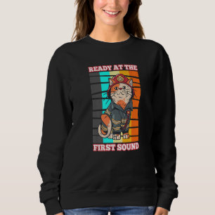 Fireman Firehose Ax Fireruck Feuerwasser Siren Re Sweatshirt