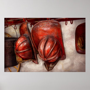 Fireman - Hut - Alte Feuerhütten Poster