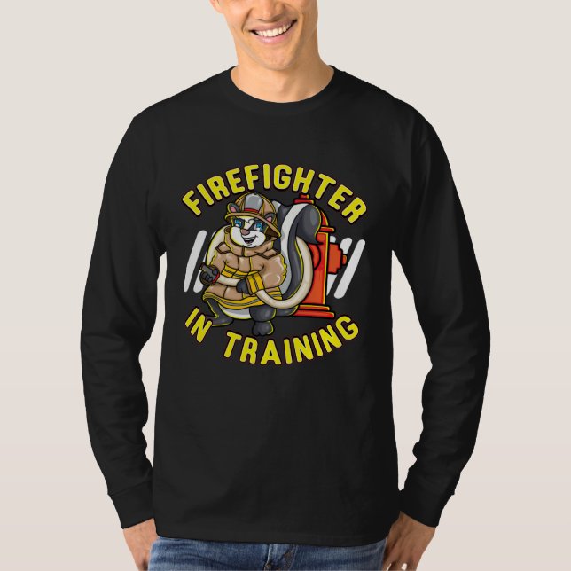 Fireman in training animal lovers children T-Shirt (Vorderseite)