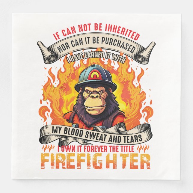 Fireman Monkey Serviette (Vorderseite)