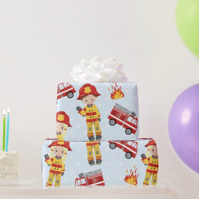 Fireman Muster Spaß Party Packpapier (Partygeschenke)