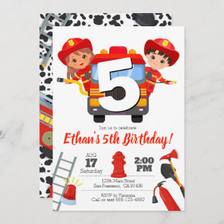 Fireman-Party Einladung