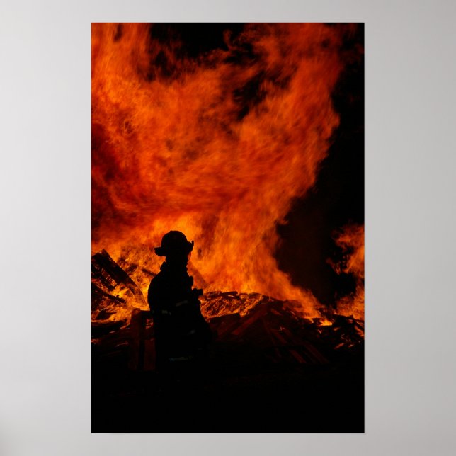 Fireman Poster Print (Vorne)