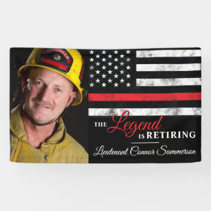Fireman Retirement Foto Red Line Flag Feuerwehrman Banner