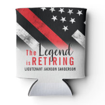 Fireman Retirement Red Line Flag Feuerwehrmann