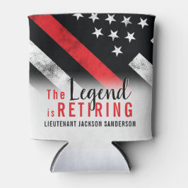 Fireman Retirement Red Line Flag Feuerwehrmann Dosenkühler