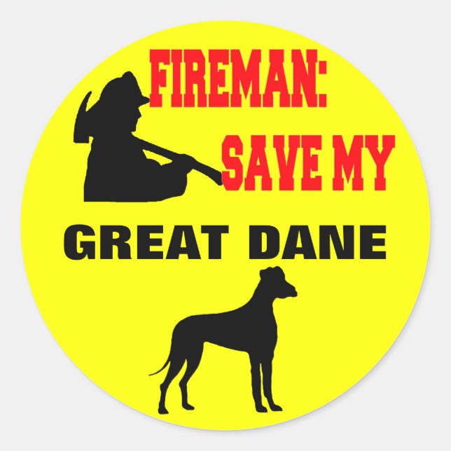 Fireman Rettete Mein großer Tod Runder Aufkleber (Vorderseite)
