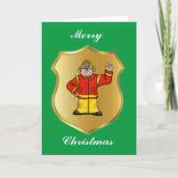Fireman Sign Language Weihnachtskarte