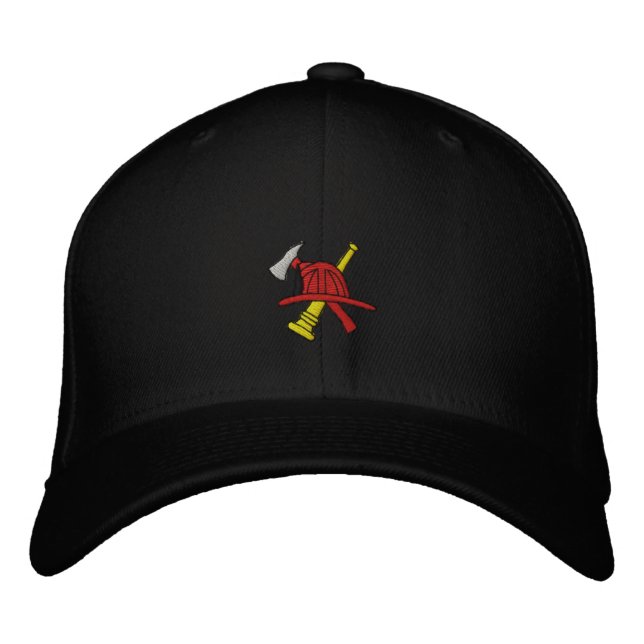 Fireman-Stickhut Bestickte Baseballkappe (Vorderseite)