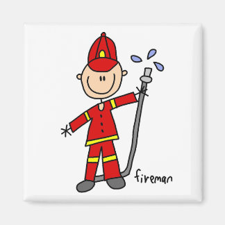 Fireman-Strichmännchen Magnet