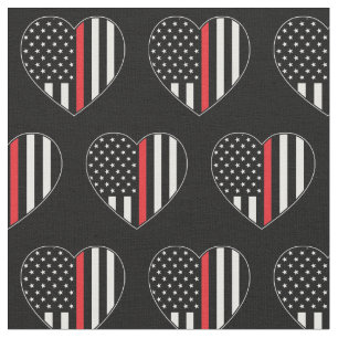 Fireman Thin Red Line American Flag Feuerwehrmann Stoff