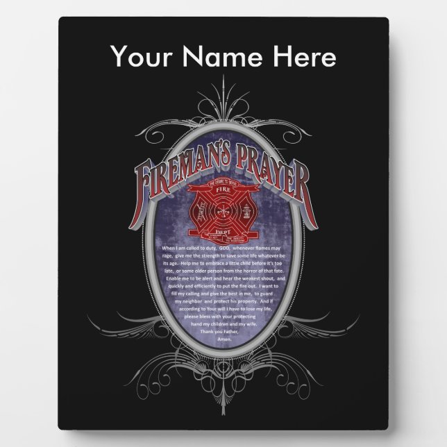 Firemans Gebet_ Fotoplatte (Vorderseite)