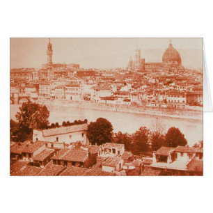 FIRENZE - ANTIKES PANORAMA VON FLORENZ 1859