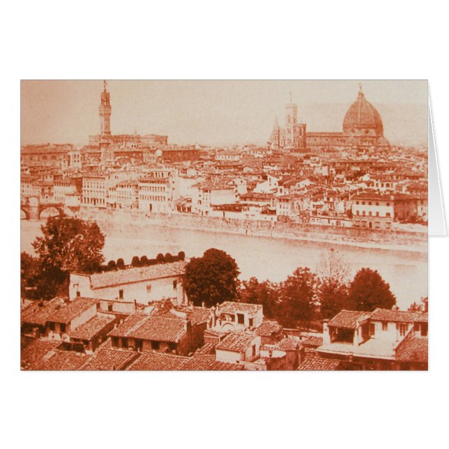 FIRENZE - ANTIQUE FLORENZ PANORAMABLICK 1859 (Vorderseite (Horizontal))