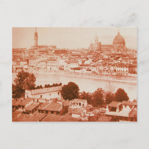 FIRENZE - ANTIQUE FLORENZ PANORAMABLICK 1859 POSTKARTE