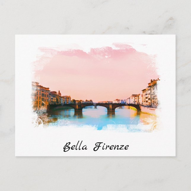 ** Firenze Italia AP12 Florenz Italienische Sprach Postkarte (Vorderseite)