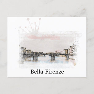 ** Firenze Italia Florenz Italienische AP12 Sprach Postkarte
