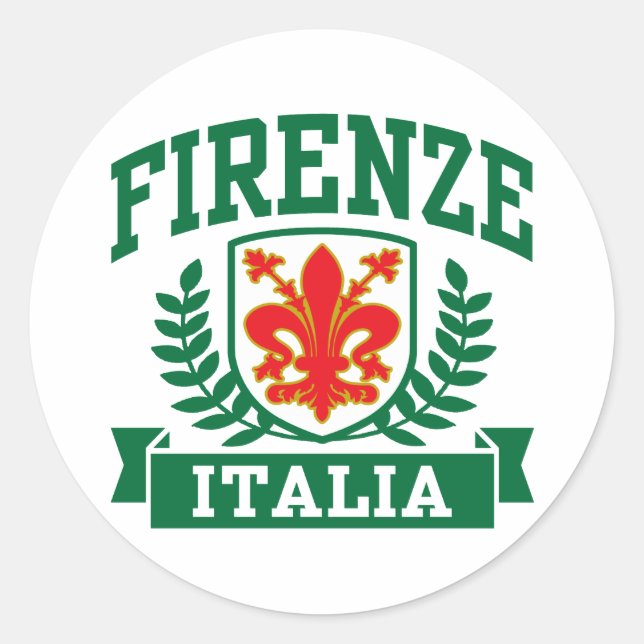 Firenze Italia Runder Aufkleber (Vorderseite)