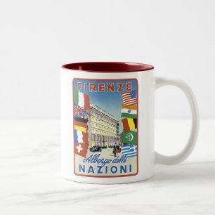 Firenze Nazioni Travel Poster Zweifarbige Tasse