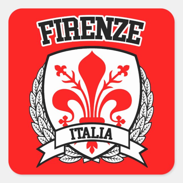 Firenze Quadratischer Aufkleber (Vorderseite)